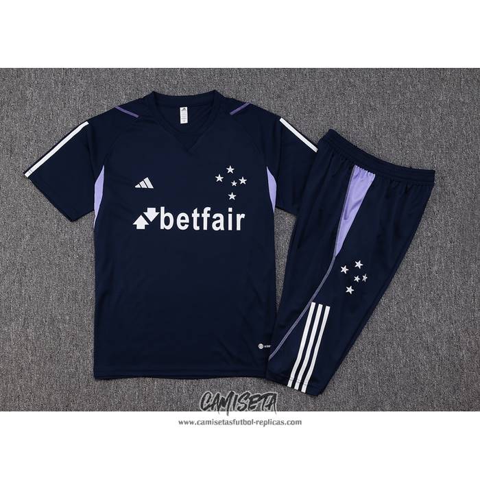 Chandal del Cruzeiro 2023-2024 Manga Corta Azul - Pantalon Corto